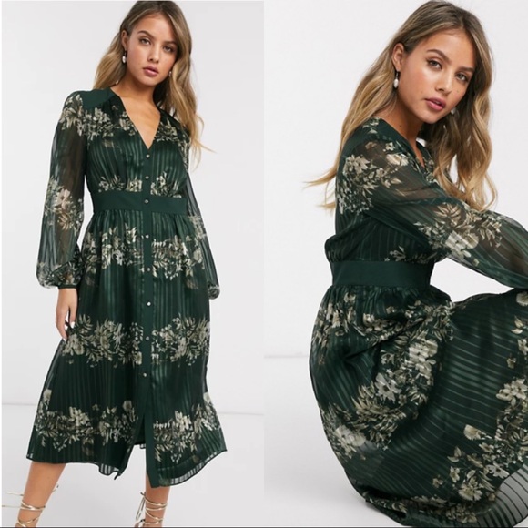 NWT Ted Baker Delyla Meadow Sweep Dress. Sz.1 ( Ted Baker sizing) - Picture 5 of 6